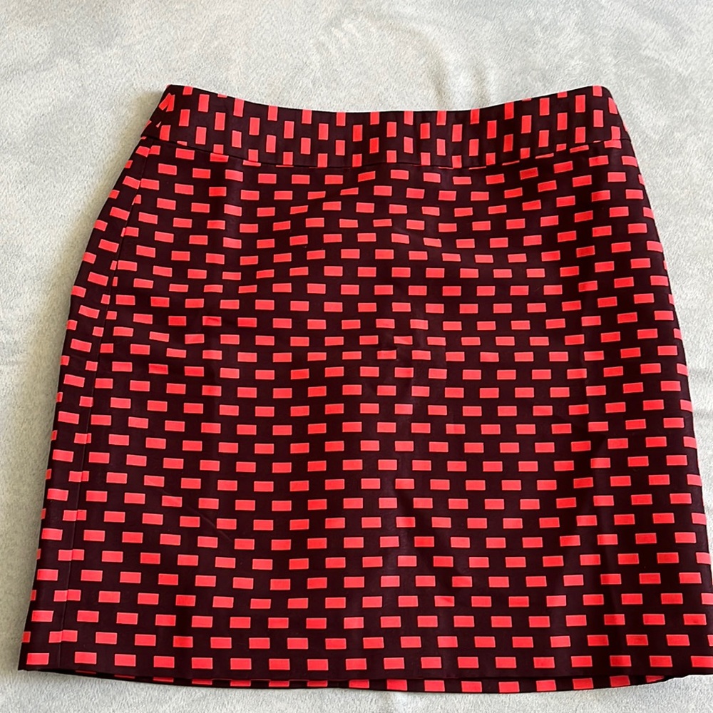 Red and navy skirt